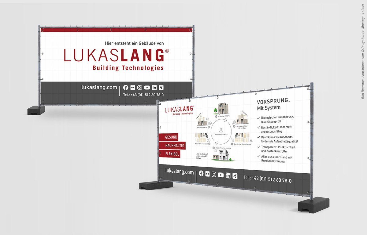 Banner für Baustellenzaun - LUKAS LANG