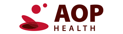 Logo AOP Health - Referenz Renate Leitner Grafik- und Mediendesign